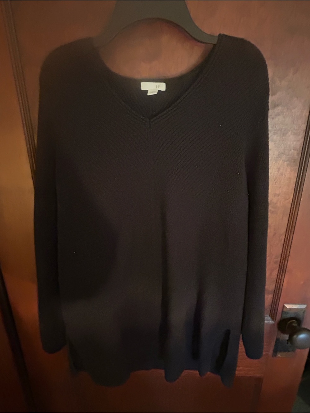 J. Jill Black V-Neck Knit Sweater